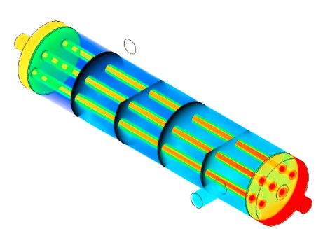 Heat exchanger thermal CFD simulation